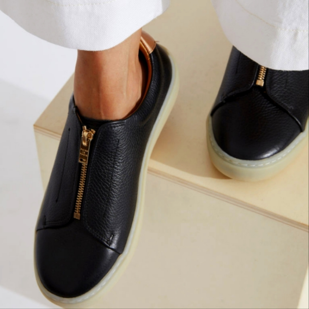 NIB PAIRS IN PARIS No 17 Wool Mules Beige Slip On Flat Sneakers sz 41